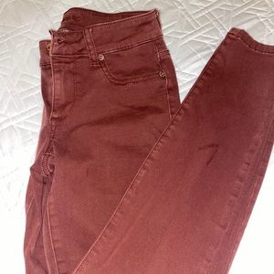 Burnt orange jeggings